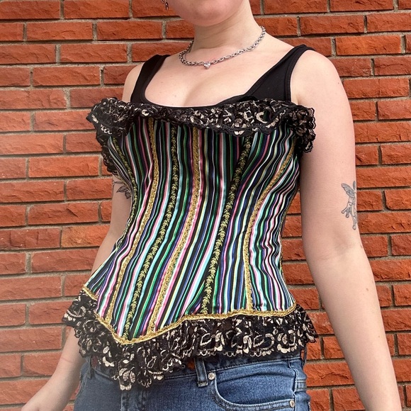 Vintage fantasy clowncore regency corset - Picture 7 of 13